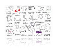 SKISUNO Étiquette Autocollante pour Vêtements de Garde-robe 40x60 Cm en Pvc pour Tri et Organisation, Autocollants de Tri de Vêtements Décoratifs pour Placards et Tiroirs, Rangement