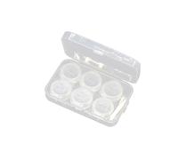 SKISUNO Étui à Lentilles Transparent Lot de 3 Récipient en Plastique pour Voyage et Maison Support d'Étui à Lentilles