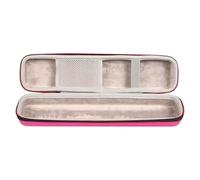 SKISUNO Étui Rigide Portable pour Lisseur et Fer à Friser Paquet de Rangement Multifonction en Tissu Solide Couleur Rose Vif Léger et Compact pour Voyage Organisateur d'Outils de
