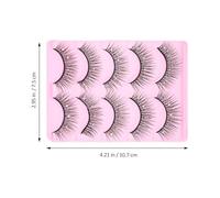 SKISUNO Faux Cils pour Femmes Naturels 10 Paires, Fibres Croisées Denses, Tiges Rigides, Maquillage Soirée et Quotidien, Look Nude avec Décorations Strass, Extension Cils Doux et Légers