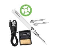SKISUNO Fer à Souder USB Portable sans Fil Compact pour Bricolage et Maison avec Pointe de Précision Multi Usage et Cutter Intégré