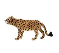 SKISUNO Figurine Léopard Simulation Souple Sculpture Animale Réaliste Plastique Fuzzy Décoration Bureau et Bibliothèque Naturelle pour Garçon Fille et Bureau