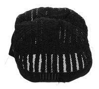 SKISUNO Filet à Cheveux Tressé Crochet Noir, Bonnet en Filet Ajustable Taille Unique pour Postiche Tressée, Doublure Respirante pour Soins Capillaires et Fabrication de Perruques