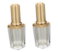 SKISUNO Flacons Transparents pour Vernis à Ongles 10Ml Lot de 2 Matériau Acrylique avec Couvercle et Brosse Fournitures pour Magasin de Manucure