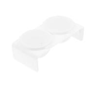 SKISUNO Godet à Ongles Double Trou Avec Couvercle, Plat Dappen Pour Monomère, Plastique Robuste, Usage Professionnel Nail Art Et Manucure, Pour Nettoyage Pinceaux Et Trempage Ongles