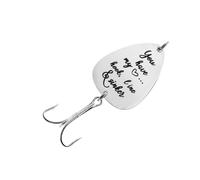 SKISUNO Hameçon Triple Acier Inoxydable avec Médiator Gravé Lettre Appât de Créatif pour Carpe et Carnassier Accessoire Solide pour Eau Profonde
