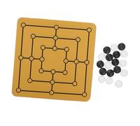 SKISUNO Jeu de Société Portable Nine Mens Morris Traditionnel Plateau Multifonction Matériau pour Fête et Renforcement des Liens Familiaux