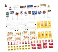 SKISUNO Jeu Éducatif Panneaux Signalisation Routière Garçon Fille Route Barrière Apprentissage Sécurité Accessoire Route Pédagogique Garçon Fille Signalisation pour Développement Cognitif