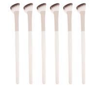 SKISUNO Kit de 6 pinceaux contour du nez, pinceaux de maquillage biseautés et duveteux en forme d'éventail pour sculpter, redessiner le contour du visage et illuminer le teint avec précision.