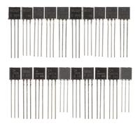 SKISUNO Kit de Transistors à Usage To92 Assortiment de 200 Pièces 10 Types S8050 S8550 S9012 S9013 S9014 2N3904 2N3906 C1815 A1015 Mje13001 Composants Électroniques pour Bricolage et