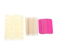 SKISUNO Lime à Ongles en Bois pour Faux Ongles, Kit de Manucure 40 Pièces et Bâtonnet Double-face Accessoires Nail Art DIY pour Utilisation à Domicile