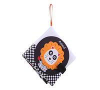 SKISUNO Livre En Tissu Éducatif Pour Bébé Livre D'éveil Tactile Et Sonore En Velours Pêche Noir Et Blanc Lavable Solide Pour Premiers Apprentissages Et Stimulation Visuelle Jeu Éducatif Bébé