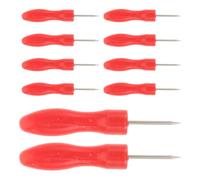 SKISUNO Lot de 10 Aiguilles en Acier Inoxydable pour Ouvrir Flacons de Colle à Faux Cils, Goupilles Anti-blocage Poignée Ergonomique, Accessoires de Salon pour Extensions de Cils