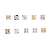 SKISUNO Lot de 10 Dés Bicolores en Acrylique 16Mm Dés Numérotés pour Garçon et Filles Accessoires de Jeu Ludiques pour L'Éducation Jeux de Société