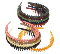 SKISUNO Lot de 10 Serrage-têtes Peigne Plastique Antidérapants, Taille Unique, Légers et Confortables, Accessoires pour Cheveux Femmes et Adolescentes, pour Visage, Sport et Soins