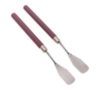 SKISUNO Lot de 2 Grattoirs à Main en Métal Manche en Bois Petit Outil de Nettoyage des Cendres de Moxa pour Moxibustion à Domicile Pelle à Cendres Conique Pratique pour Médecine