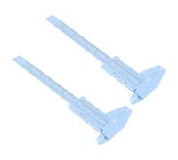 SKISUNO Lot de 2 Règles à Sourcils Professionnelles en Plastique Bleu Clair 150 Mm, Pied à Coulisse Précis pour Maquillage, Mini-outil Portable pour Experts et Débutants, Accessoire