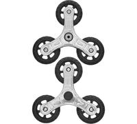 SKISUNO Lot de 2 roues de rechange pour chariot de courses, roulettes de rechange pour monter les escaliers, roulettes silencieuses pour chariot utilitaire dans les escaliers