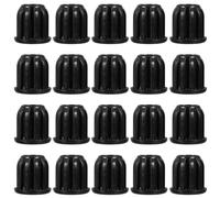 SKISUNO Lot de 20 Cache-Prise de Chaise de Bureau en Plastique Noir, Manchons de Tige pour roulettes Pivotantes, Douilles Universelles pour Fauteuil de Bureau, Salle de Réunion et École,