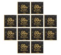 SKISUNO Lot de 20 Serviettes en Papier Noires Élégantes pour Célébration Anniversaire Haute Absorption et Design Polyvalent pour Restaurant ou Réunion Familiale