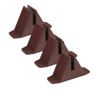 SKISUNO Lot De 4 Bases De Clôture en Plastique Marron pour Jardin, Support Stable Anti-Renversement pour Petite Clôture Extérieure, Pièces Solide Résistantes Aux Intempéries, pour Jardin Et Terrasse