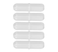 SKISUNO Lot de 5 Bâtonnets Agitateur Magnétique en Ptfe Blanc 7x30 Mm, Barre D'agitation Chimique Résistante aux Produits Corrosifs, Tiges de Mélange pour Laboratoire et Recherche