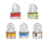 SKISUNO Lot de 5 Lampes de Pêche LED sous-Marines Multicolores, Étanches Jusqu'à 1000 M, Lumière sous-Marine pour Pêche Nocturne en Mer, Lac, Rivière