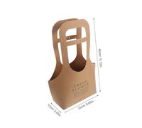 SKISUNO Lot de 5 Paquet à Bouquets en Papier Kraft Naturel avec Poignées, Emballage Présent Solide pour Fleurs Fraîches, Fête des Mères, Saint-valentin et Décor Maison, Paquet