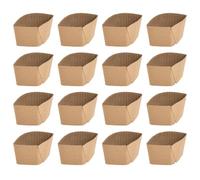 SKISUNO Lot de 50 Manchons de Tasse en Papier Kraft Ondulé Protège-Mains Isolant pour Gobelets 90 MM Accessoires Café et Boissons Froides Usage Extérieur et Professionnel