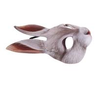 SKISUNO Masque de Lapin Blanc Augmentant Mystère et Charme pour Eva Léger et Créatif Accessoire Amusant pour Carnaval, Fête et Club