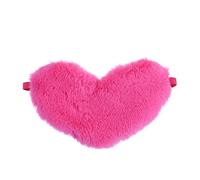 SKISUNO Masque Sommeil Garçon Fille Peluche Cœur Rose Blocage Lumière Avec Patch Apaisant Élastique Pour Détente Et Repos