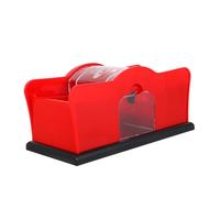 SKISUNO Mélangeur de Cartes Manuel avec Manivelle Rouge Machine à Mélanger Cartes de Poker Résistante et Silencieuse pour Jeux de Société Adapté à Tous Âges avec Plateau Collecteur Rapide