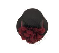 SKISUNO Mini Chapeau Bibi en Satin avec Clip, Accessoire Coiffure Vintage pour Mariage et Performance, Barrette Pince Élégante pour Femmes