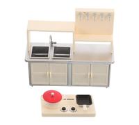 SKISUNO Mini Cuisinière pour Maison De Poupée De Jeu De Cuisine pour Garçon Fille Ustensiles De Cuisine Miniature Jouet De Simulation Accessoire De pour Jeu De Rôle