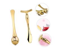 SKISUNO Outil de Massage Visage et Yeux de Zinc Double Embout pour Soin Peau et Absorption Crème Compact et Portable