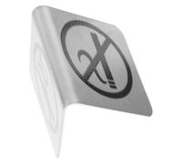 SKISUNO Panneau Double Face Acier Inoxydable Interdit de Fumer pour Environnements Professionnels et Restaurants, Signalétique Solide