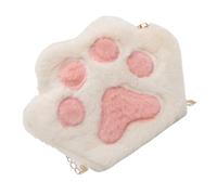 SKISUNO Paquet en Peluche Dessin Animé pour Fille Grosse Capacité, Confortable et Facile à Ranger, Paquet à Bandoulière Croisé de Patte d'ours pour Toutes Occasions