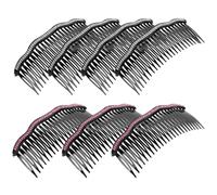SKISUNO Peigne à Cheveux Double Rangée en Plastique 7 Pièces pour Femmes et Filles, Fixation Confortable, Accessoire Brillant pour Bal et Soirée Couleur Aléatoire
