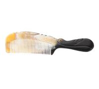 SKISUNO Peigne à Cheveux en Corne de Bœuf Naturel Prise Facile et Massage du Cuir Chevelu, Outil de Coiffure Portable pour Présent Couleur Aléatoire