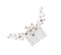 SKISUNO Peigne à Cheveux Mariage en Perles et Strass, Design Délicat en Fil de Fer, Facile à Porter, pour Dîners et Danses Élégantes