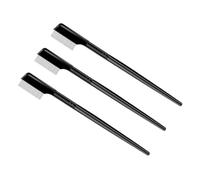 SKISUNO Peigne à Cils en Plastique Noir 3 Pièces Dents Fines pour Séparation et Coiffage des Cils, Brosse à Sourcils Confortable pour Utilisation à Domicile Institut de Beauté