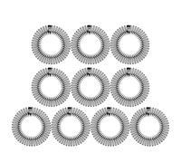 SKISUNO Peigne Circulaire Extensible Lot de 10 en Plastique pour Cheveux Longs et Courts Style Décontracté