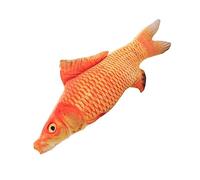 SKISUNO Peluche Poisson Rouge Forme de Carpe Doux Cartoon pour Coussin Décoratif Confortable et Réaliste