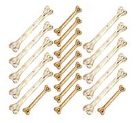 SKISUNO Petits Os Factices pour Bricolage Créatif Lot de 20 en Plastique Robuste Trous pour Décoration Halloween et Accessoires de Farce