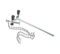 SKISUNO Pince de Laboratoire avec Support Robuste et Installation Rapide en Acier Inoxydable Argenté Diamètre Réglable pour Flacons, Béchers et Colonnes de Condenseur, pour Procédures
