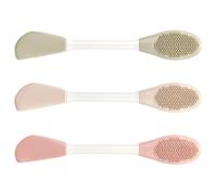 SKISUNO Pinceaux pour Masque Facial en Silicone Double Tête Lot de 3 Applicateur Précis et Couverture Complète pour Routine de Soins Visage en Salon