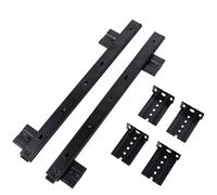 SKISUNO Piste de clavier à roulements à billes en acier noir, glissières robustes pour tiroir de bureau, 1 paire pour rangement clavier et bureau