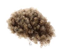 SKISUNO Postiche Bou Synthétique Afro Courte Avec Chignon Et Frange Pour Cosplay