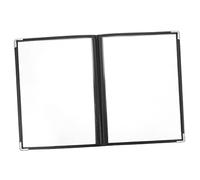 SKISUNO Protège Menu Transparent PVC Porte Menu Portable pour Restaurant Chemise à Anneaux Pages Faces Support Professionnel