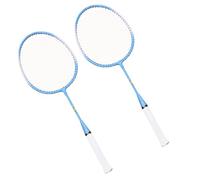 SKISUNO Raquette Badminton Aluminium Alliage Garçon Fille avec Motif Dessin Animé Bleu Set Sport Extérieur pour Garçons et Filles Outil Entraînement Junior Sécurisé et Facile à